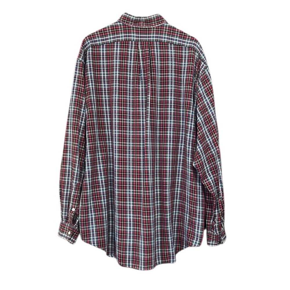 Ralph Lauren Blake Cotton Red Green Plaid Long Sleeve Button Down Shirt XXL - Picture 2 of 7
